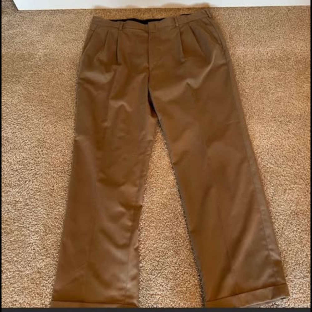 Brown Pleated Trousers